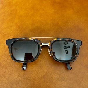 Warby Parker Italian Tortoiseshell Acetate “Yates” Sunglasses with Gold Hardware